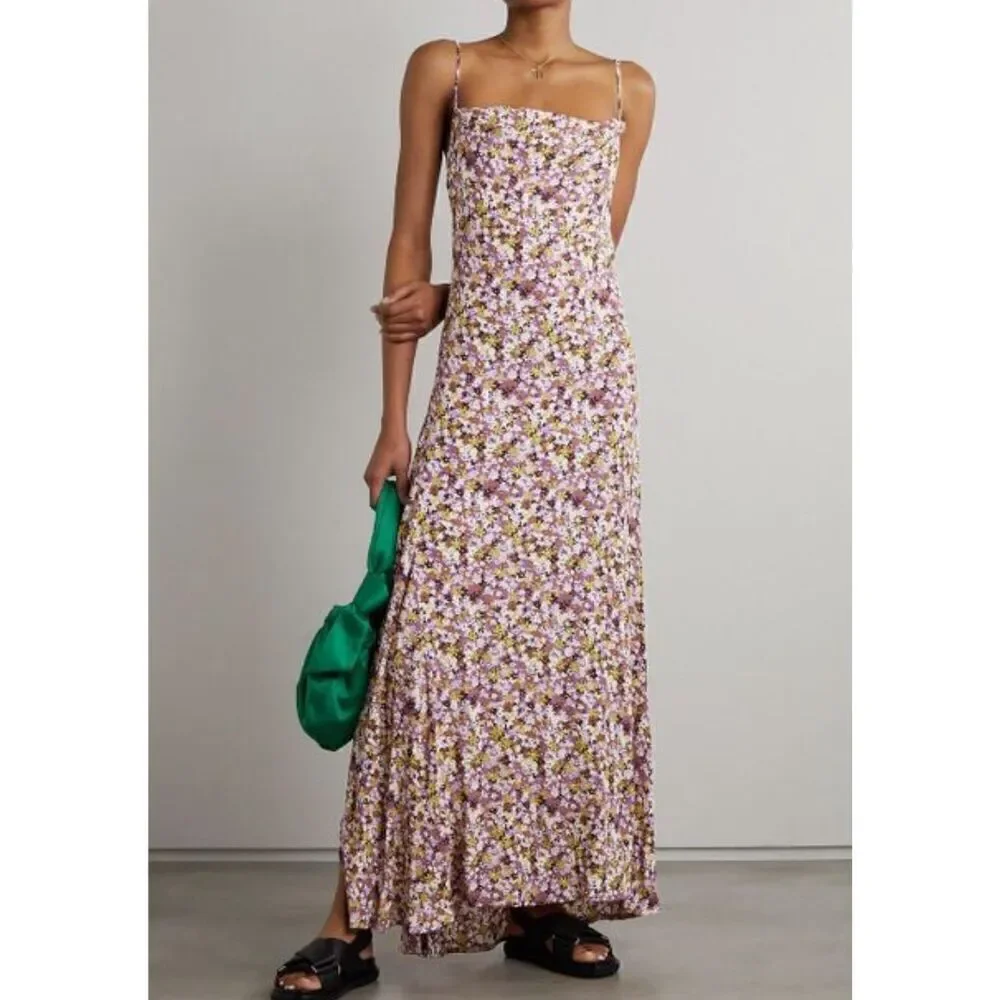 Faithfull Women's Natural Lusia Draped Floral-print Lenzingtm Ecoverotm Size XS